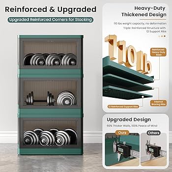 置物 addictive of green Amazon.com - Sineda 8.4Gal Collapsible Storage Bins with